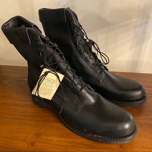 NWT Addison Shoe Company Steel Toe Military Boots